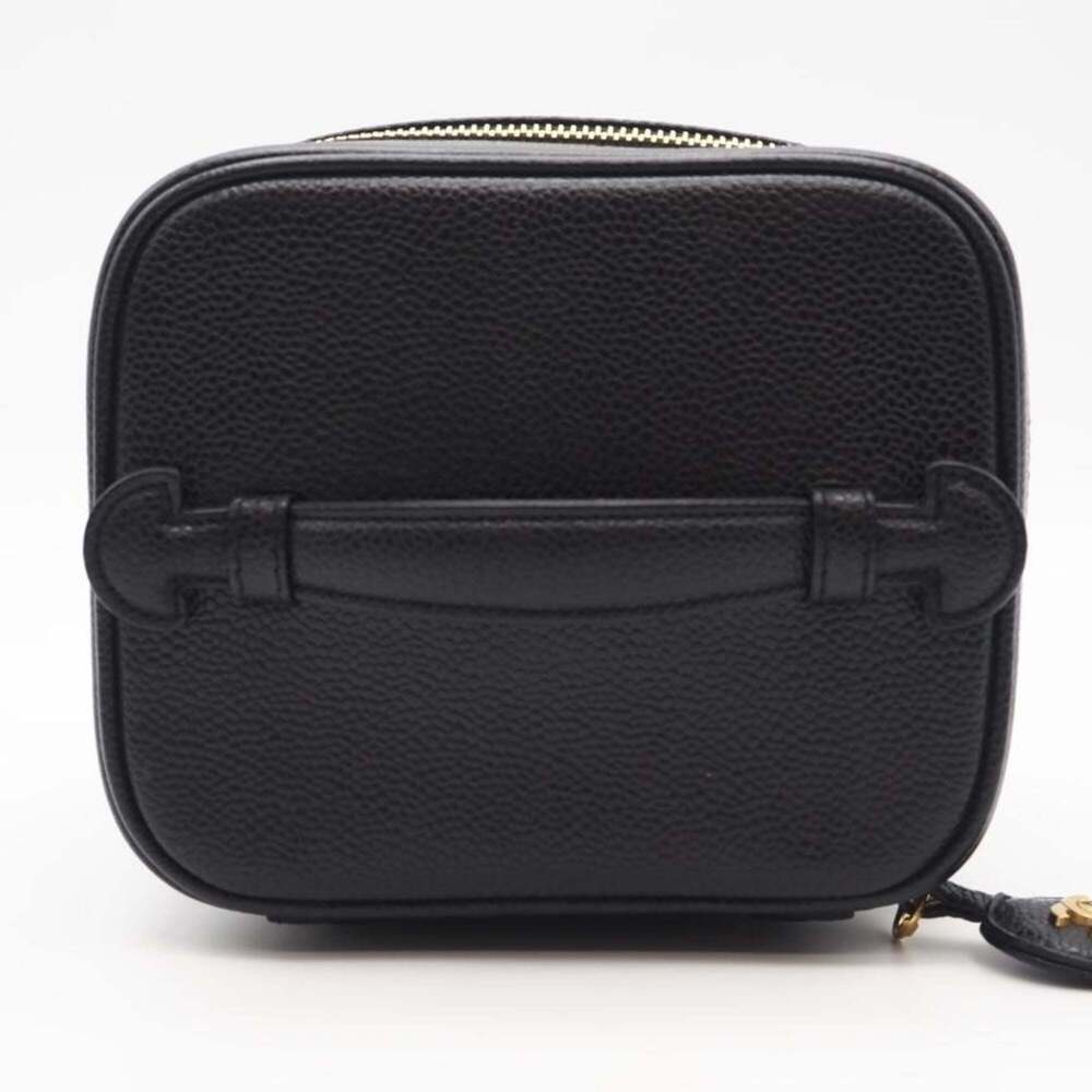 CHANEL Black Caviar Leather Logo Vanity Bag - Picture 5 of 12